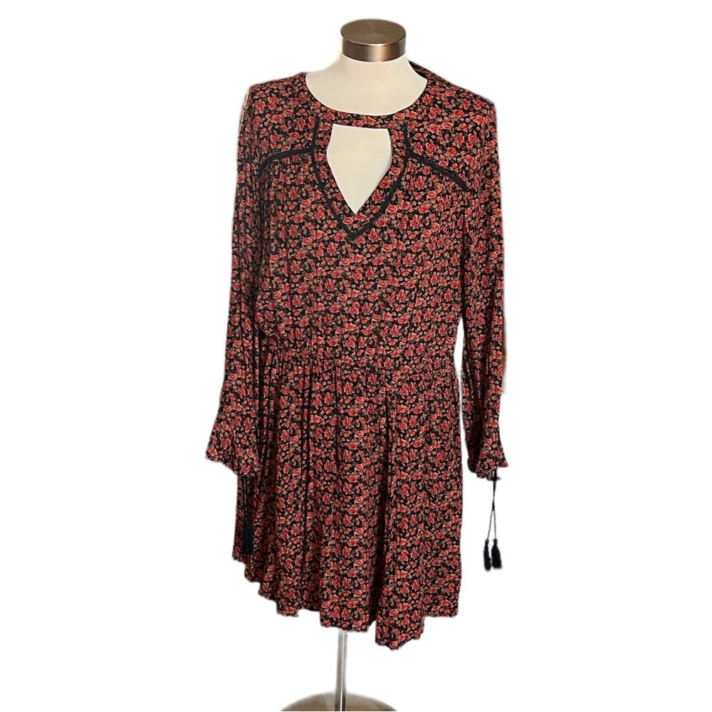 Burnt Orange Floral Dress